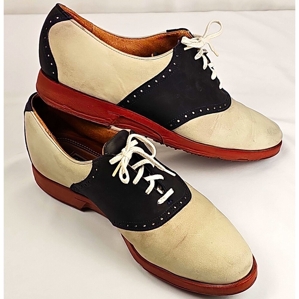 Cole Haan Tennis Air Men’s Golf Sneaker Leather Colorblock Spiked Cleats 10.5 D